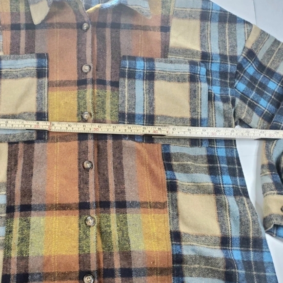 Unbranded Women's Button Down Shirt Plaid Large Multicolor - Picture 2 of 4